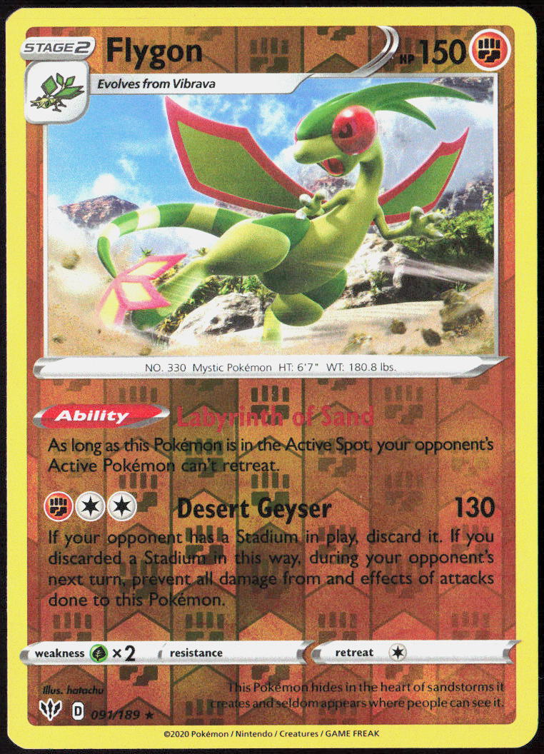 Flygon Reverse Holo 39/70 Dragon Majesty Pokemon TCG LP