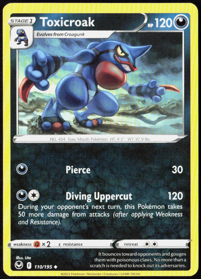 Toxicroak 110/195 SWSH12: Silver Tempest Pokemon TCG LP