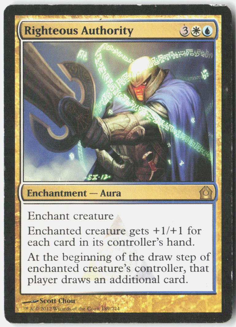 Righteous Authority 189 Return to Ravnica Magic: The Gathering LP