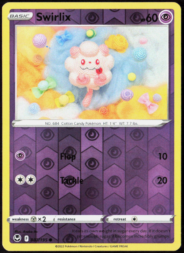 Swirlix Reverse Holo 083/195 SWSH12: Silver Tempest Pokemon TCG LP