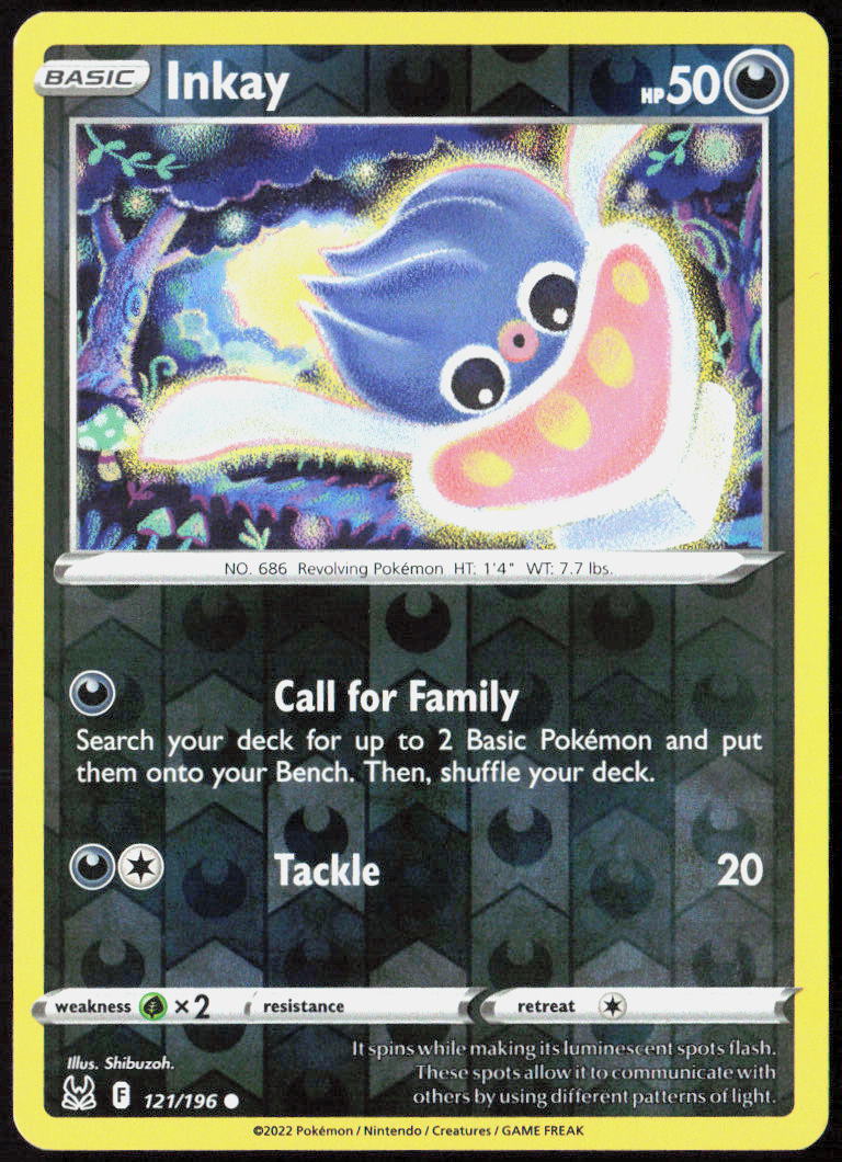 Inkay (121) 121/196 SWSH11: Lost Origin Pokemon TCG LP