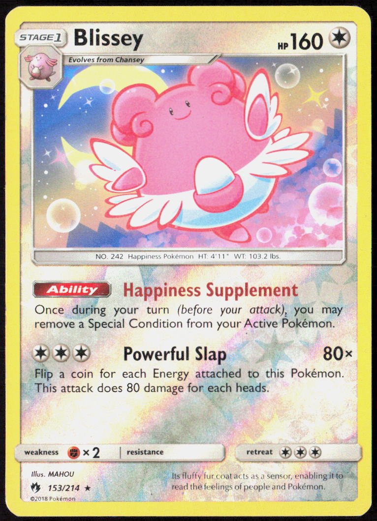 Blissey Reverse Holo 153/214 SM - Lost Thunder MP