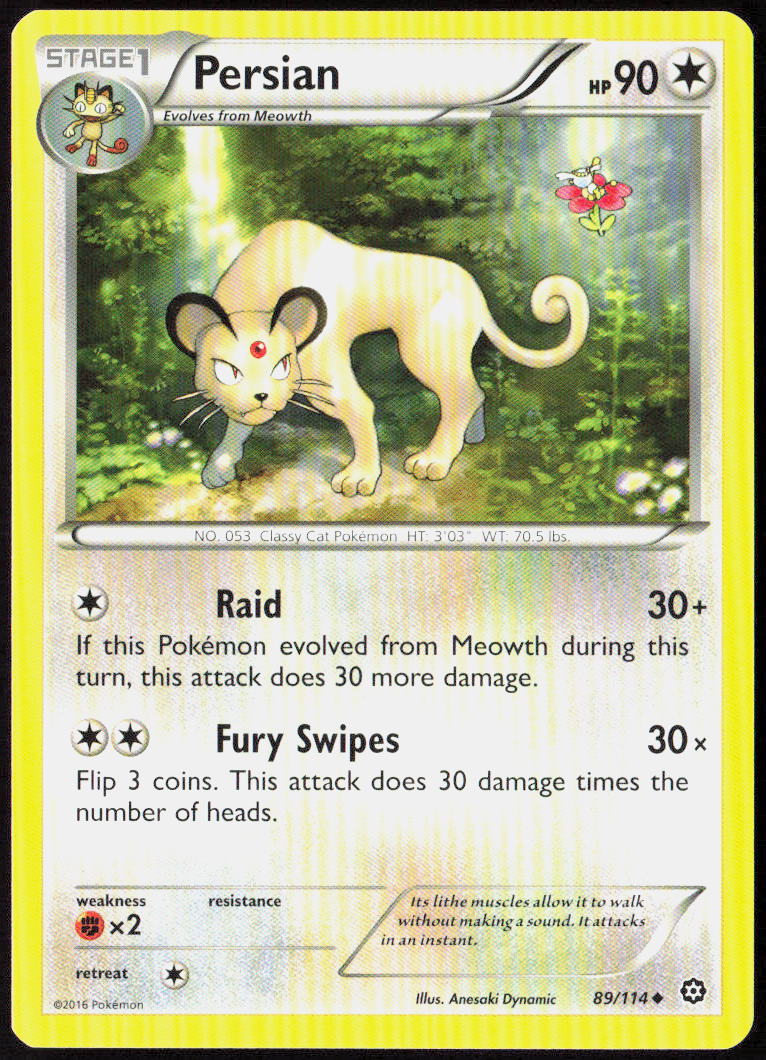 Persian 89/114 XY - Steam Siege Pokemon TCG LP