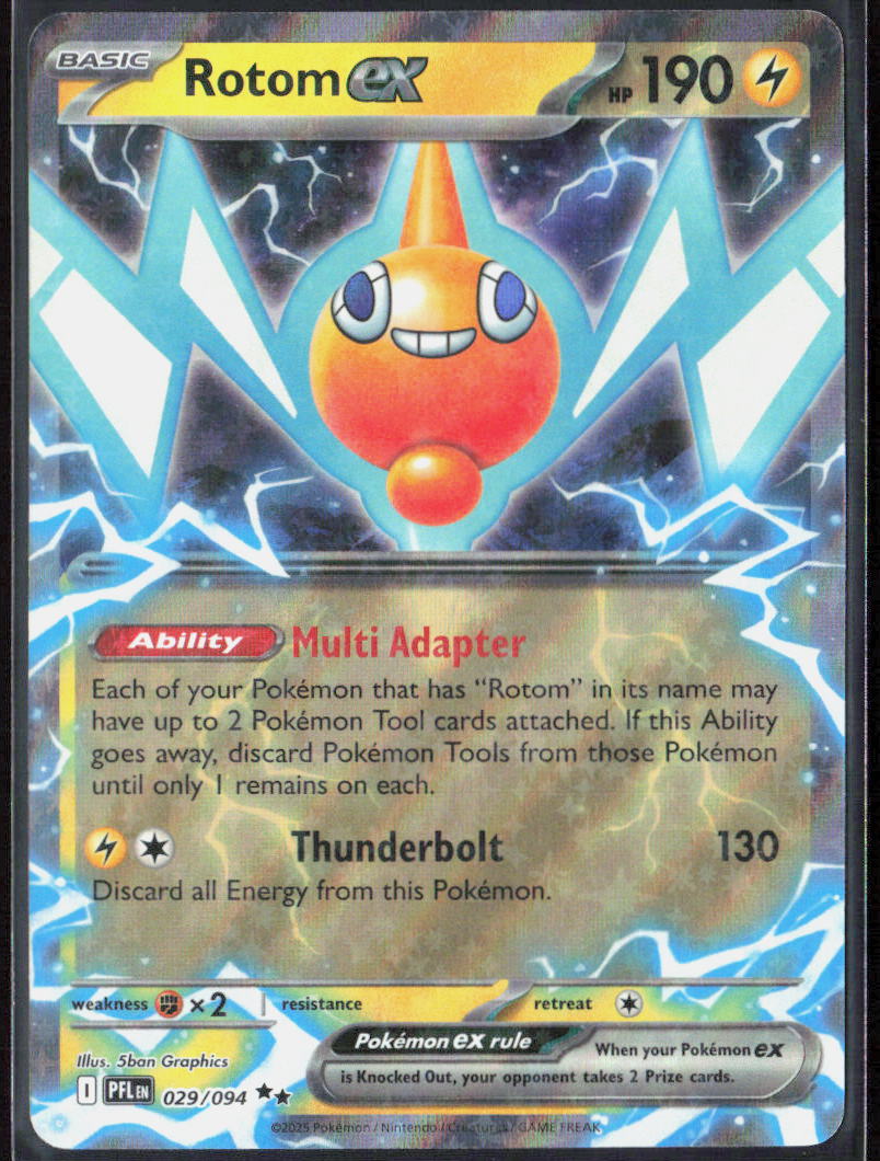 Rotom ex Holo 029/094 ME02: Phantasmal Flames Pokemon TCG NM