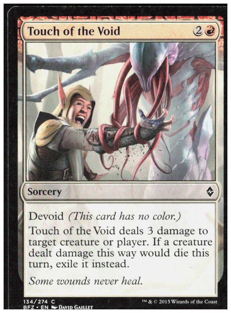 Touch of the Void 134 Battle for Zendikar Magic: The Gathering LP