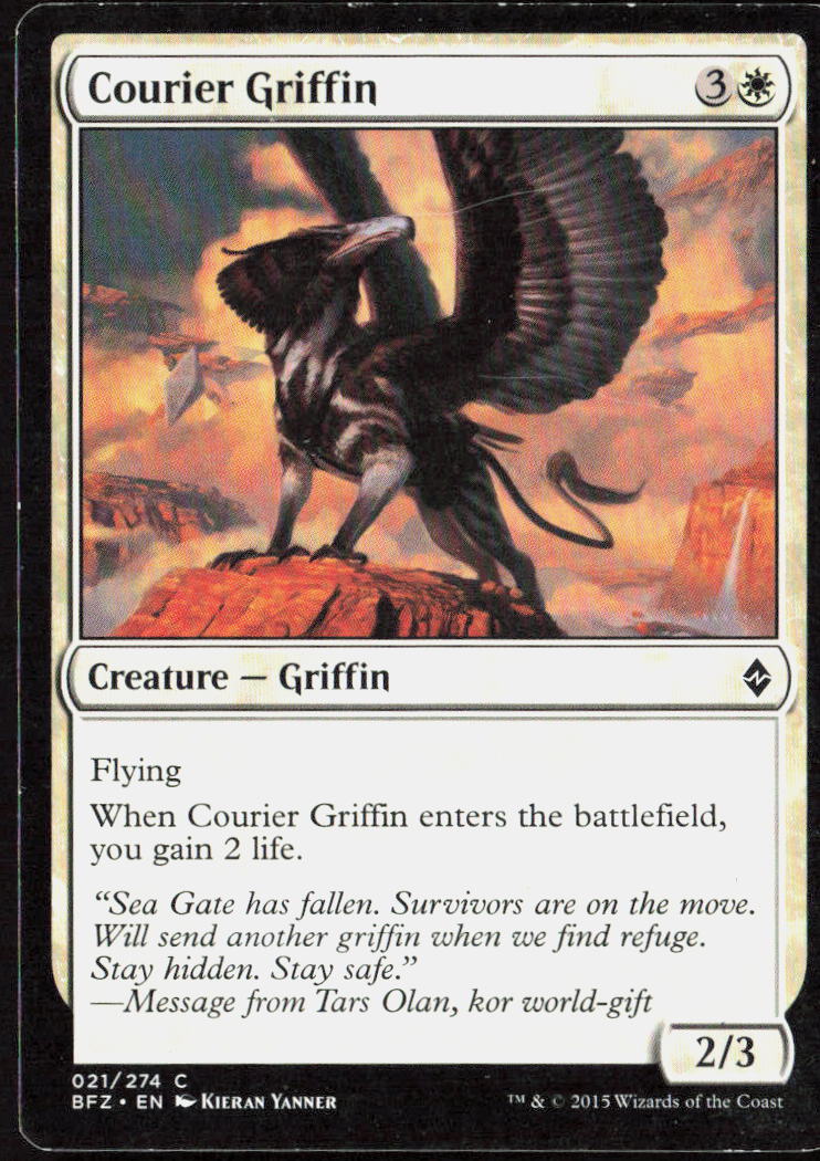 Courier Griffin 21 Battle for Zendikar Magic: The Gathering LP