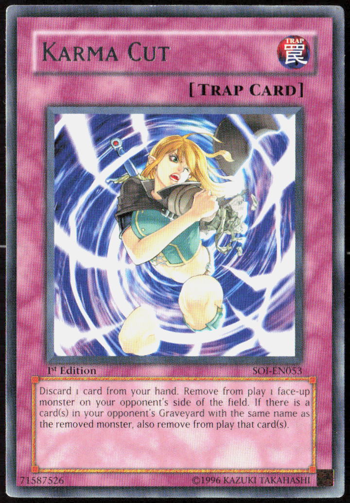 Karma Cut 1st Edition SOI-EN053 Shadow of Infinity Yu-Gi-Oh! TCG LP