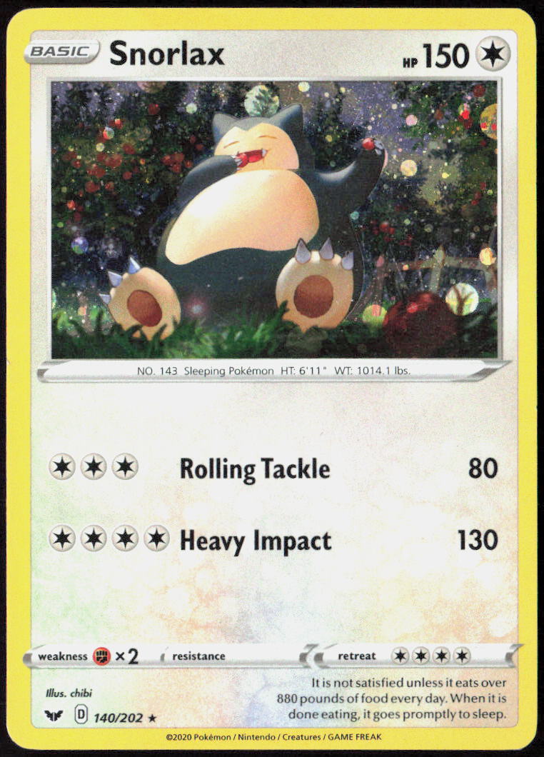 Snorlax (Cosmos Holo) Holo 140/202 Blister Exclusives Pokemon TCG LP