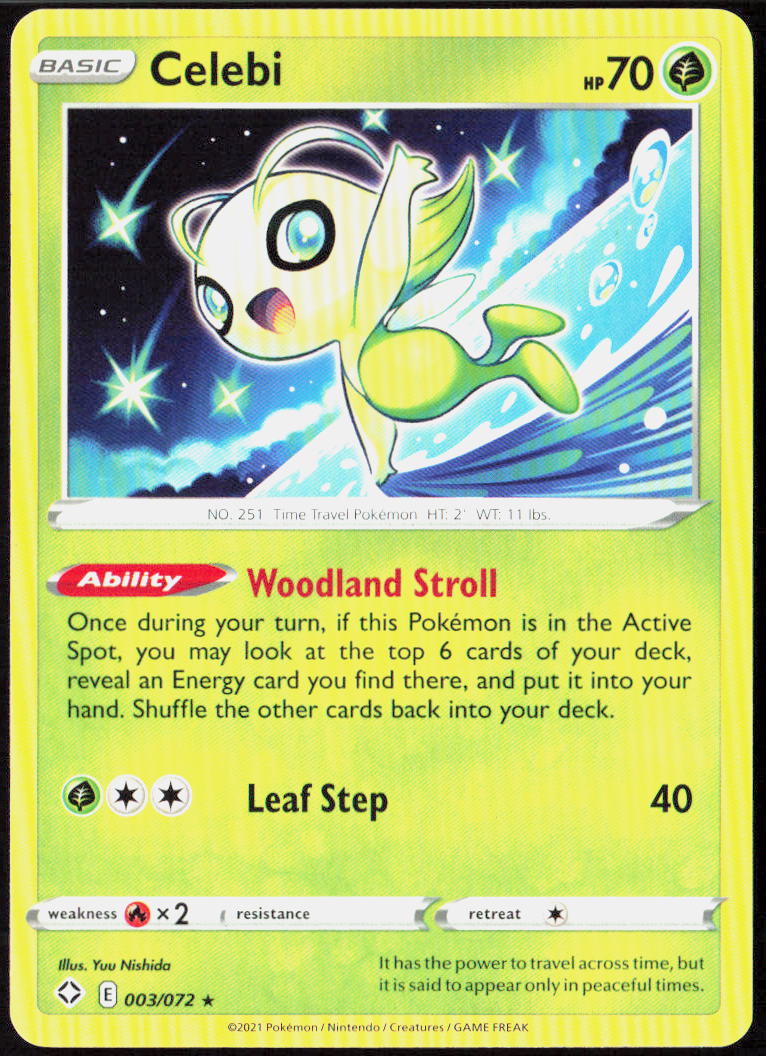 Celebi 003/072 Shining Fates Pokemon TCG LP