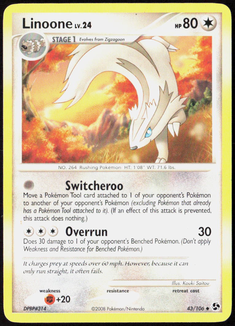Linoone 43/106 Great Encounters Pokemon TCG LP
