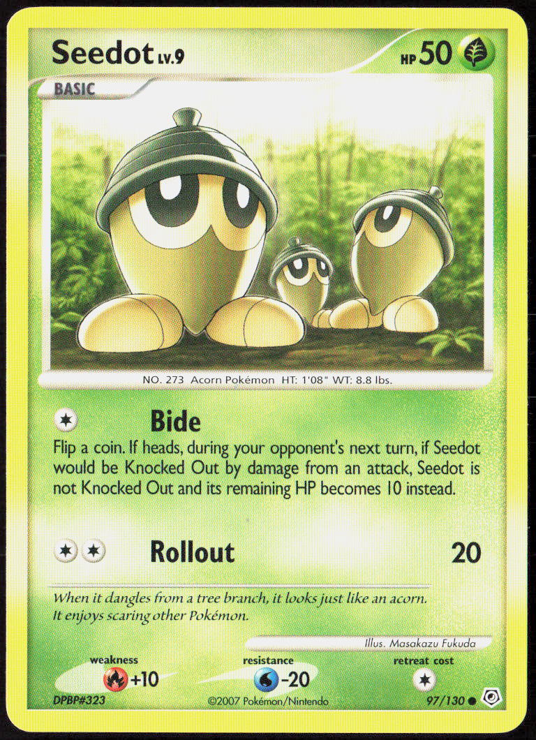 Seedot 97/130 Diamond and Pearl Pokemon TCG LP