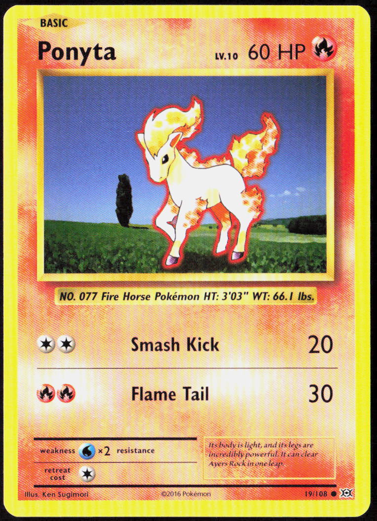 Ponyta 19/108 XY - Evolutions Pokemon TCG LP