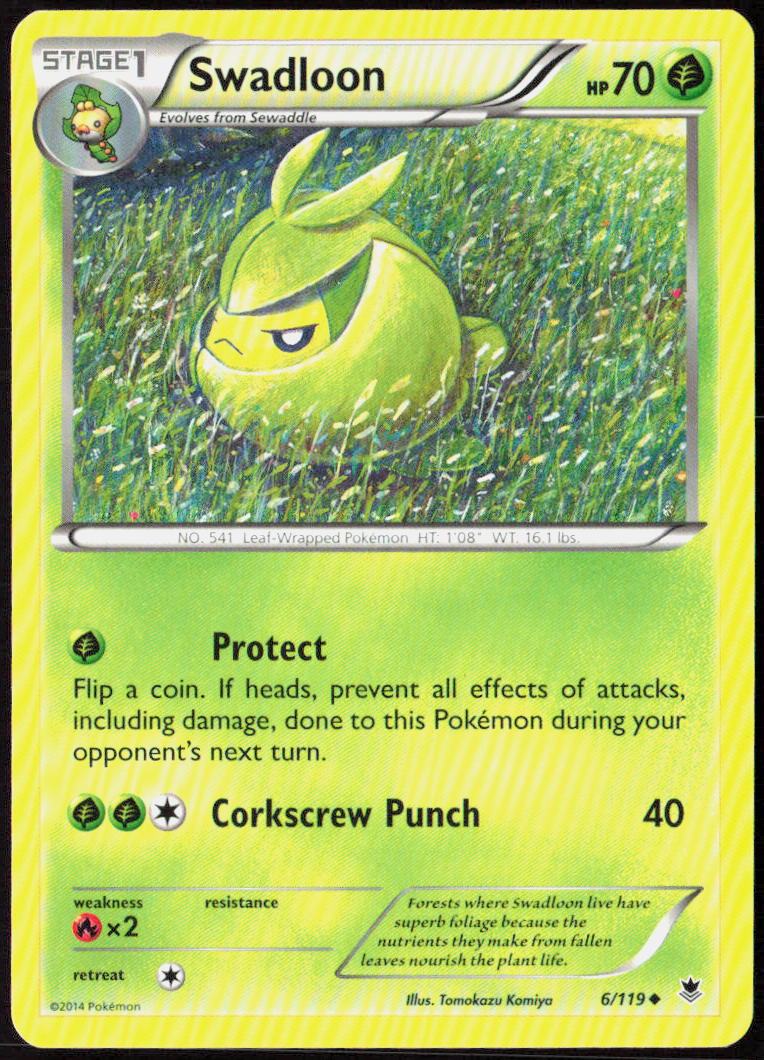 Swadloon 6/119 XY - Phantom Forces Pokemon TCG LP