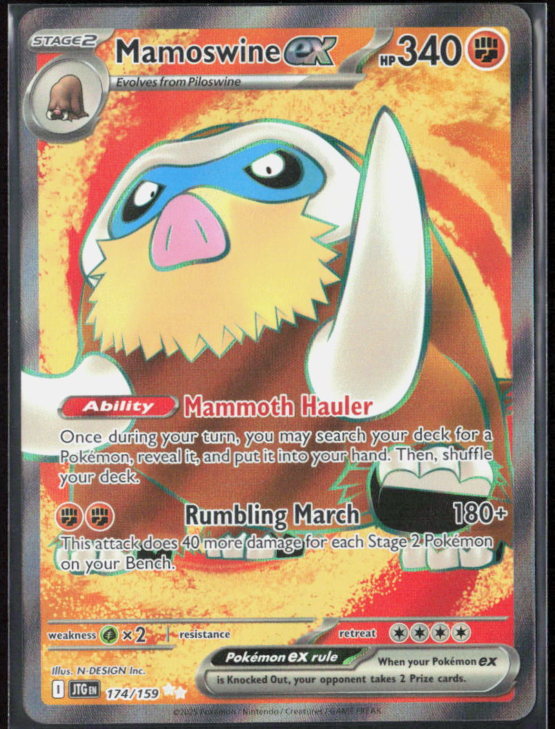 Mamoswine ex Holo 174/159 SV09: Journey Together Pokemon TCG NM