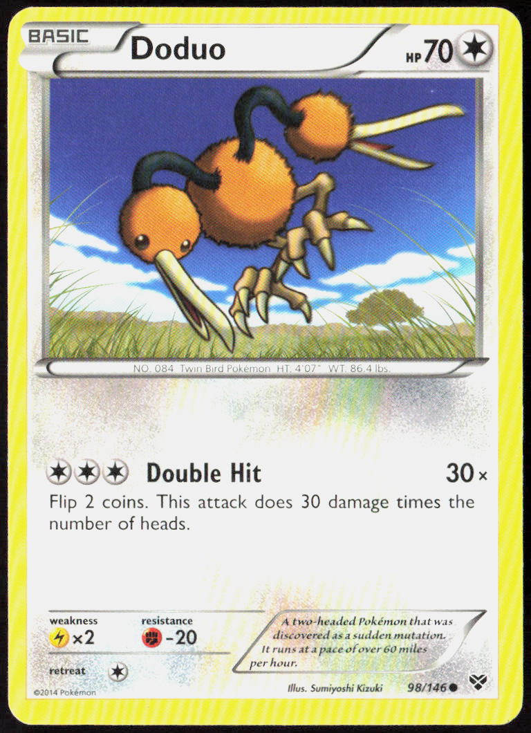Doduo 98/146 XY Base Set Pokemon TCG LP