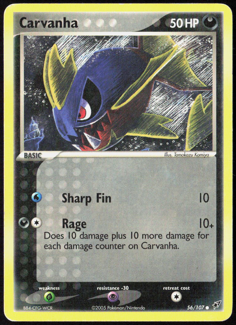 Carvanha 56/107 EX Deoxys Pokemon TCG LP