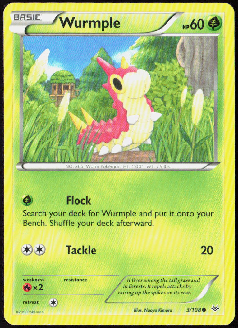 Wurmple 3/108 XY - Roaring Skies Pokemon TCG LP