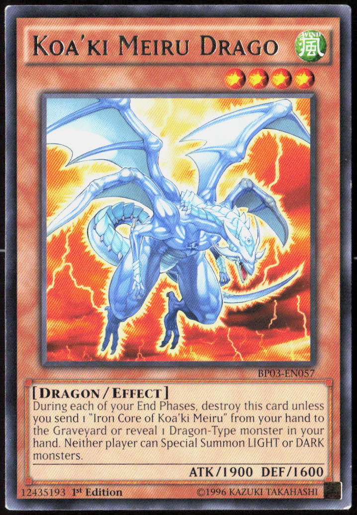 Koa'ki Meiru Drago 1st Edition BP03-EN057 Battle 3: Monster League Yu-Gi-Oh