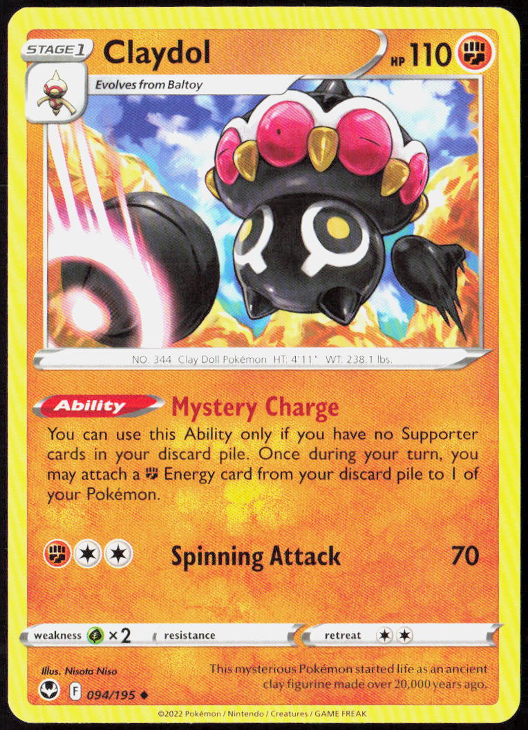 Claydol 094/195 SWSH12: Silver Tempest Pokemon TCG LP