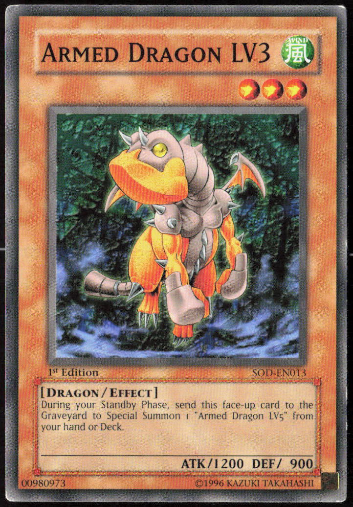 Armed Dragon LV3 1st Edition SOD-EN013 Soul of the Duelist Yu-Gi-Oh! TCG LP