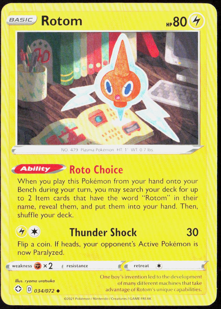 Rotom 034/072 Shining Fates Pokemon TCG LP