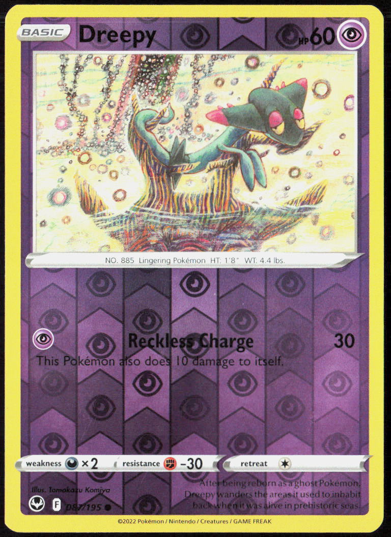 Dreepy Reverse Holo 087/195 SWSH12: Silver Tempest Pokemon TCG LP